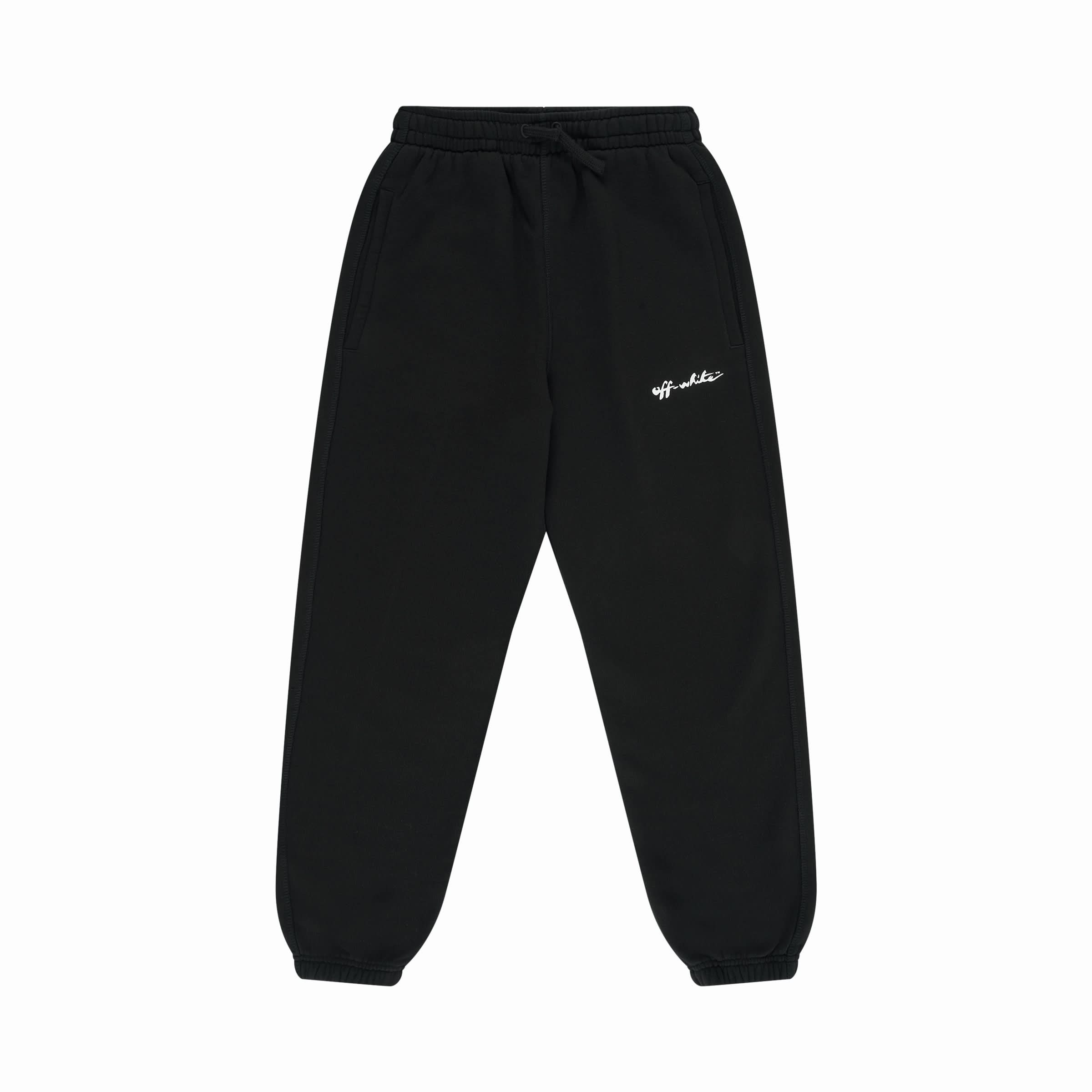 OW Script Sweat Pant in Black/White