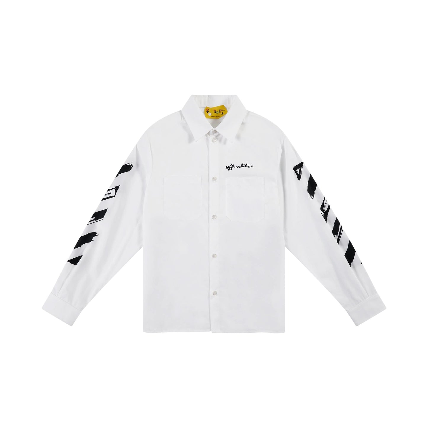 OW Script Popeline Shirt in White/Black