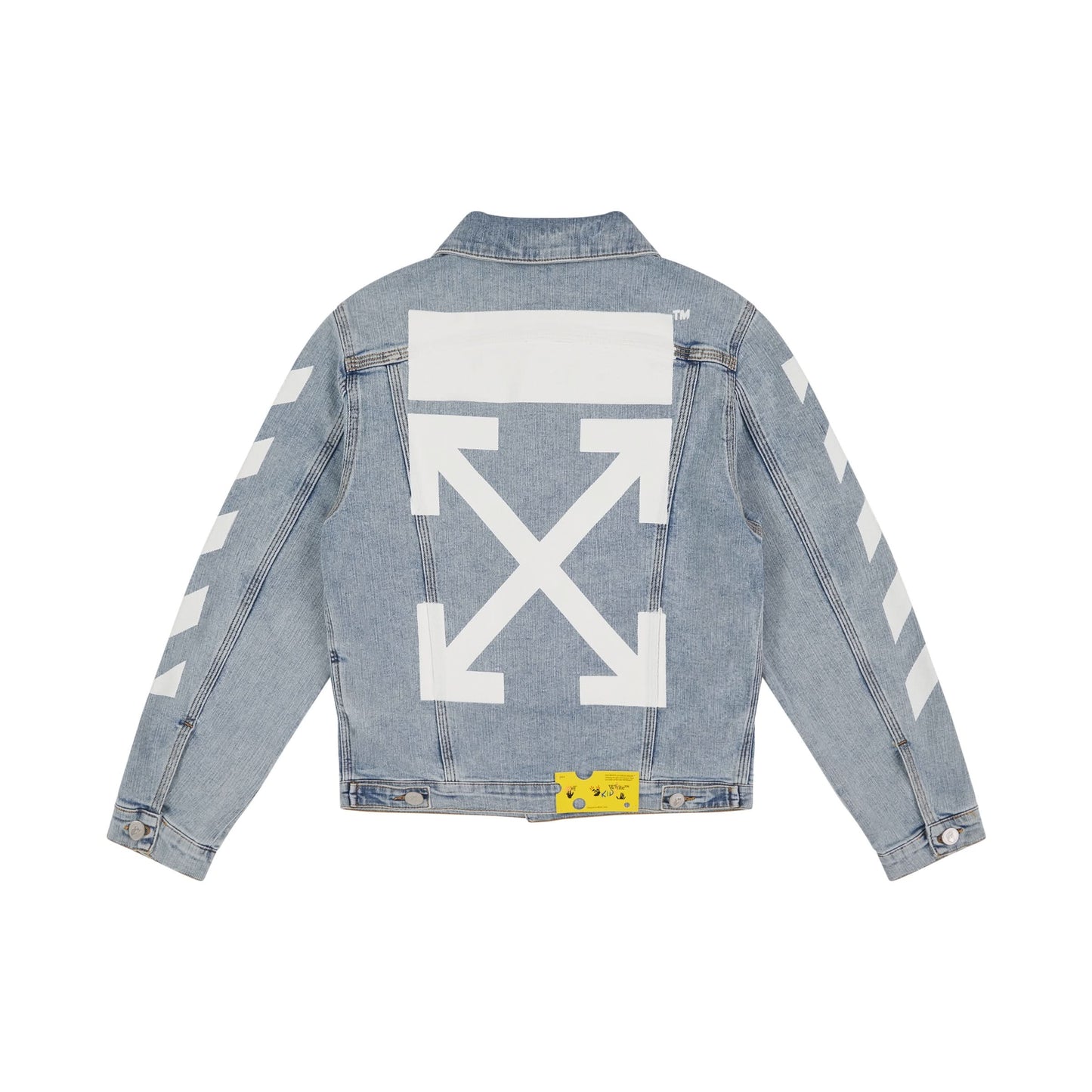 Logo Rubber Arrow Denim Jacket in Light Blue