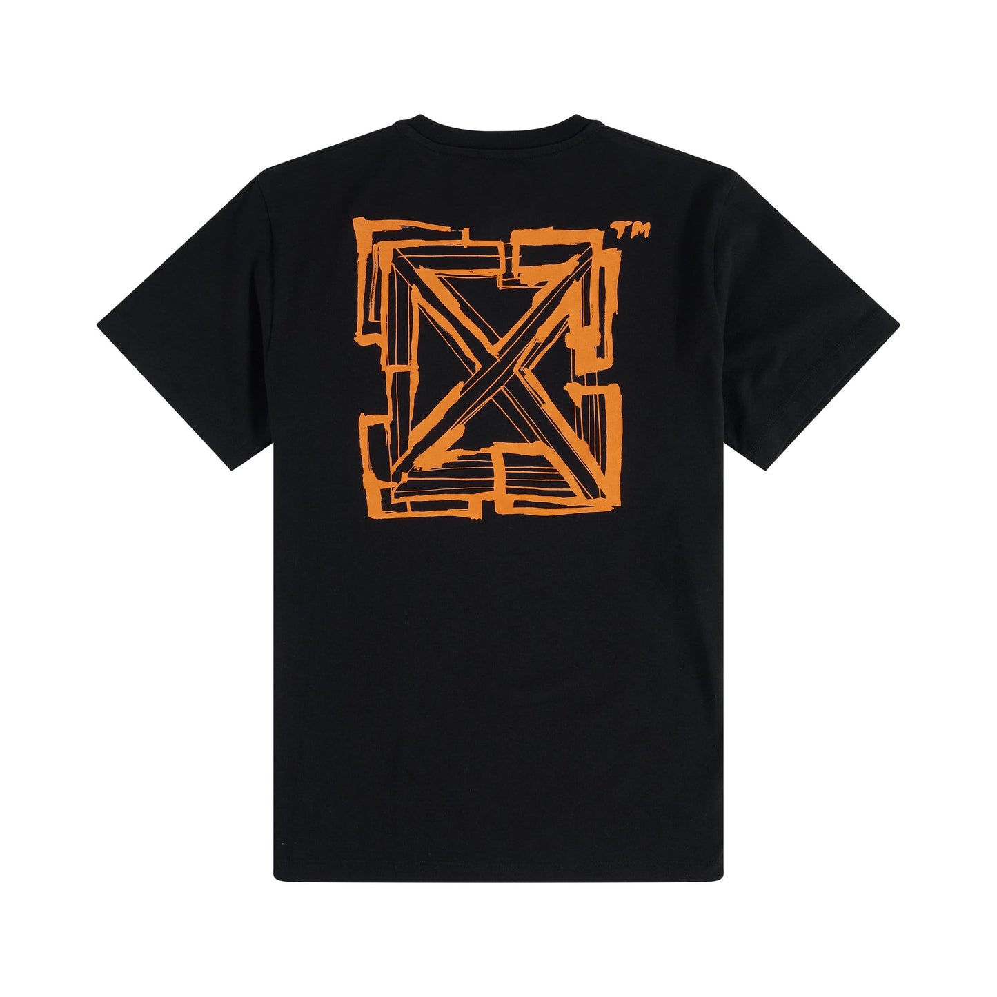 OW Script Short Sleeve T-Shirt in Black/Orange