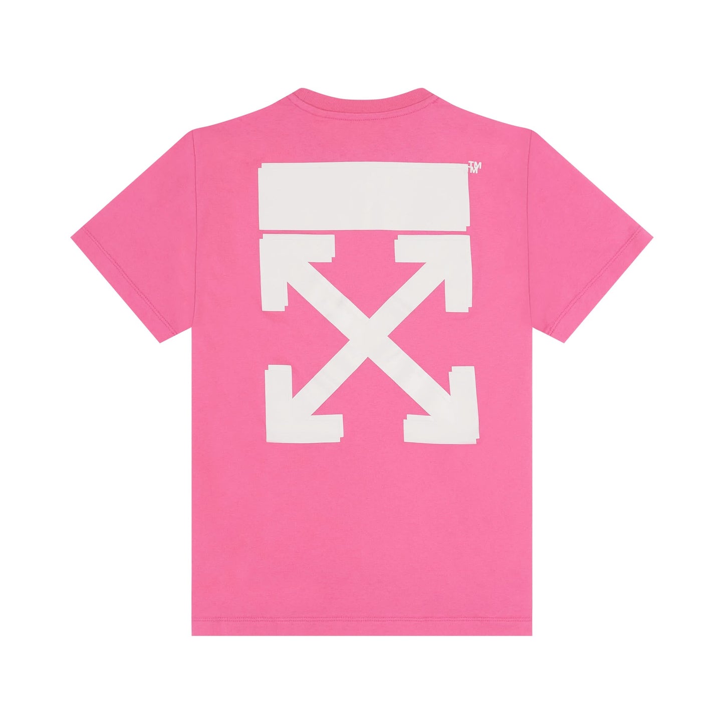 Rubber Arrow Short Sleeve T-Shirt in Fuchsia/White