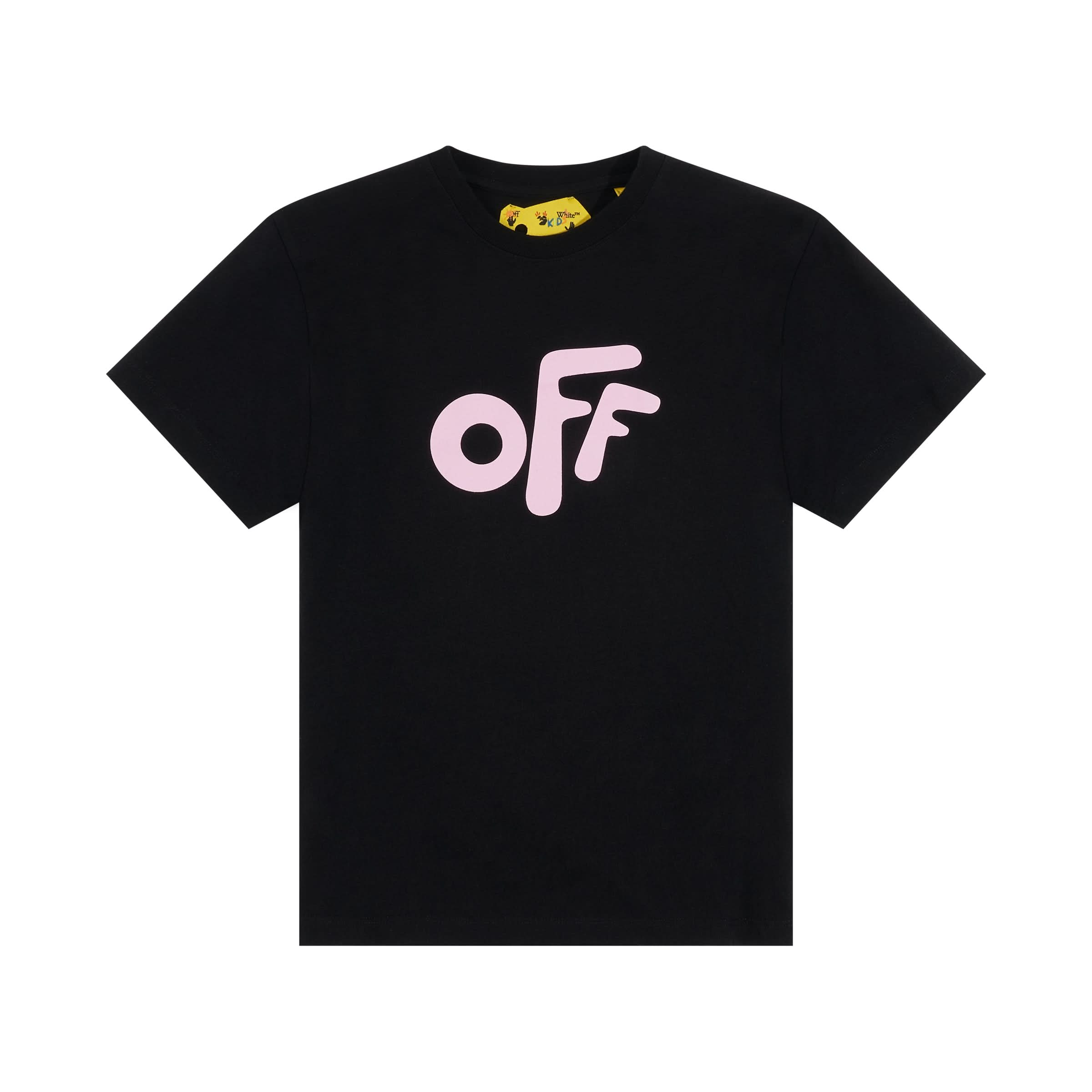 Off Rounded Short Sleeve T-Shirt in Black/Pink