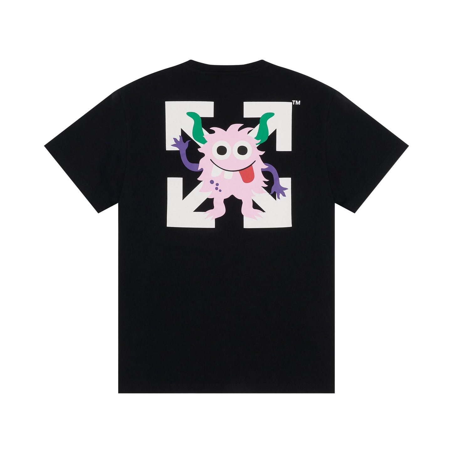 Off-White Monsters Short Sleeve T-Shirt in Black/White