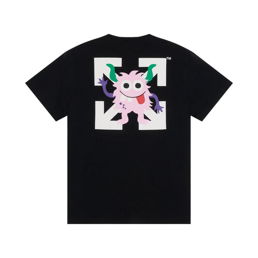 Off-White Monsters Short Sleeve T-Shirt in Black/White