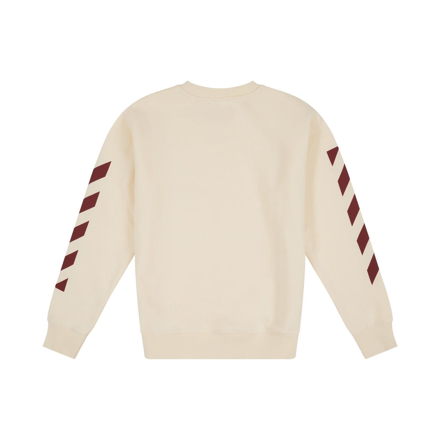 Off Stamp Crewneck in Off White/Burgundy