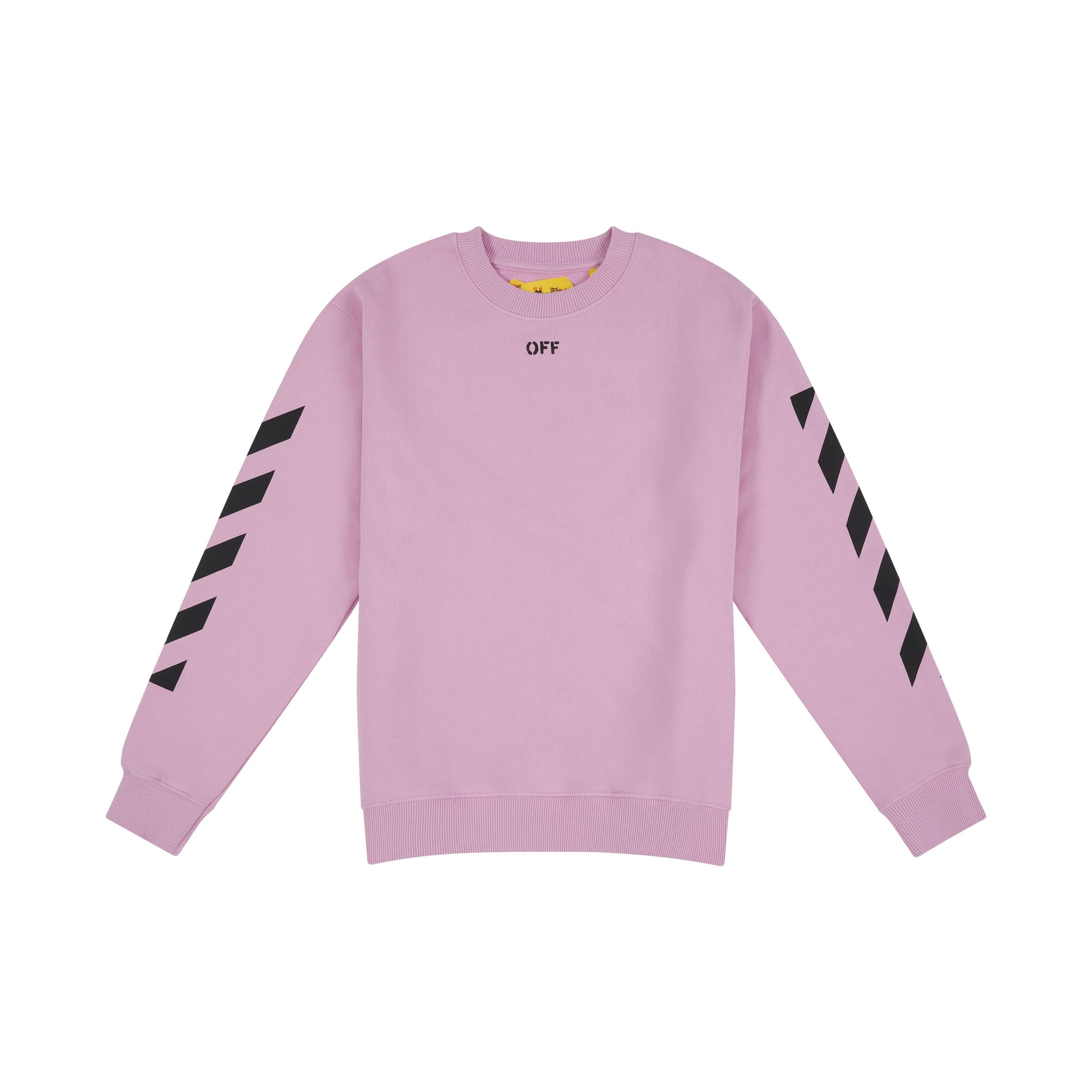 Off Stamp Crewneck in Pink/Black