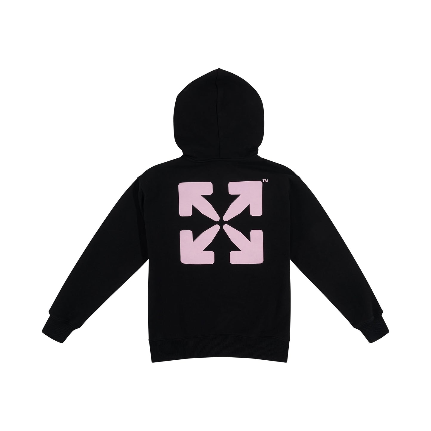 Off Rounded Hoodie in Black/Pink