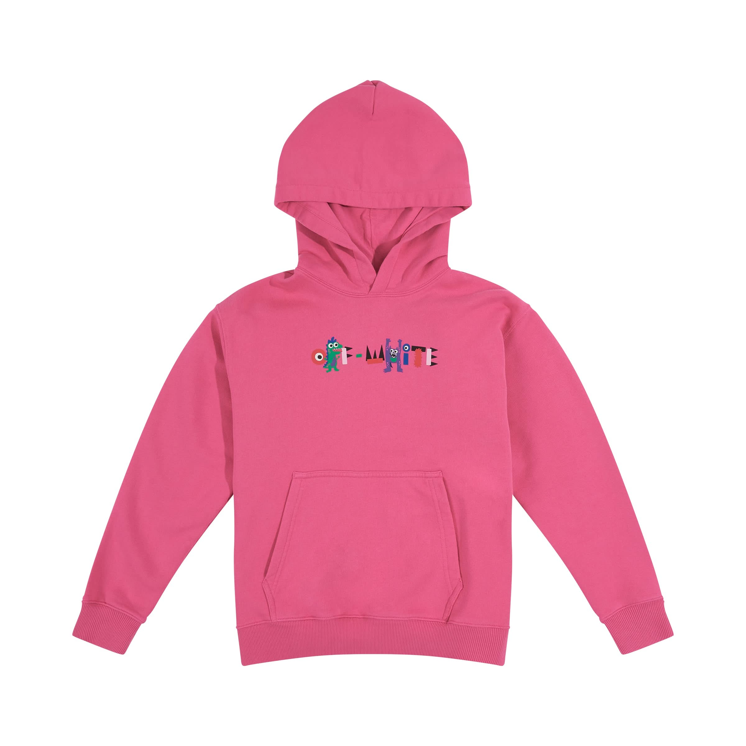 Off-White Monster Hoodie in Fuchsia/White