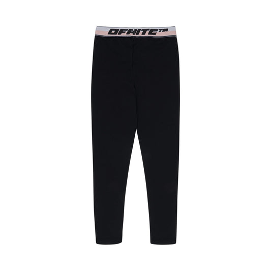 Logo Band Leggings in Black