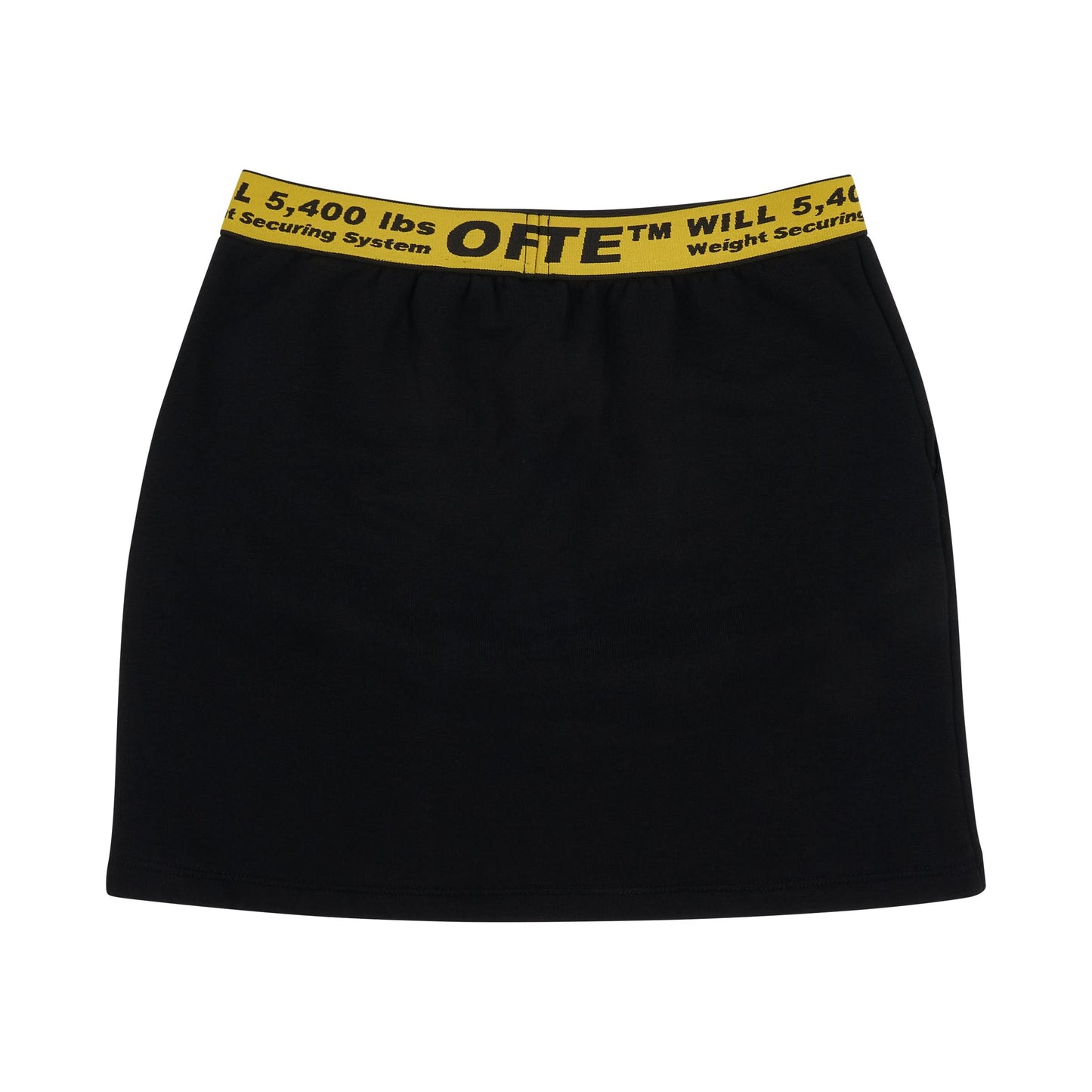 Off Industrial Sweat Skirt in Black/Yellow