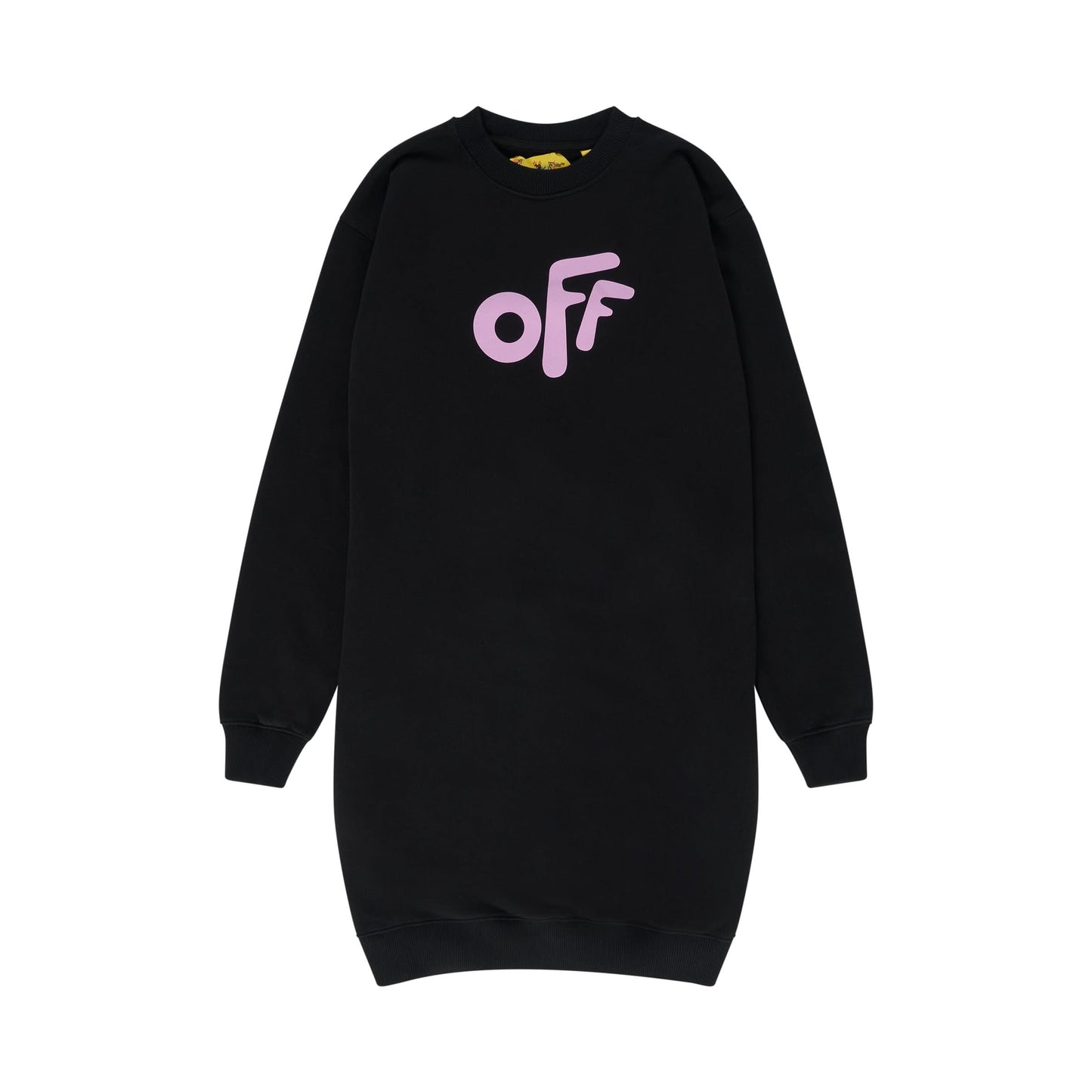 Off Rounded Crewneck Dress in Black/Pink