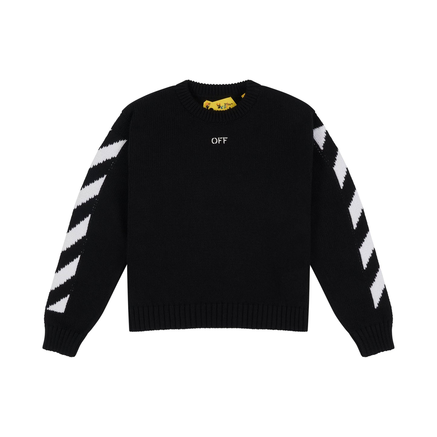 Off Stamp Knit Sweater in Black/White