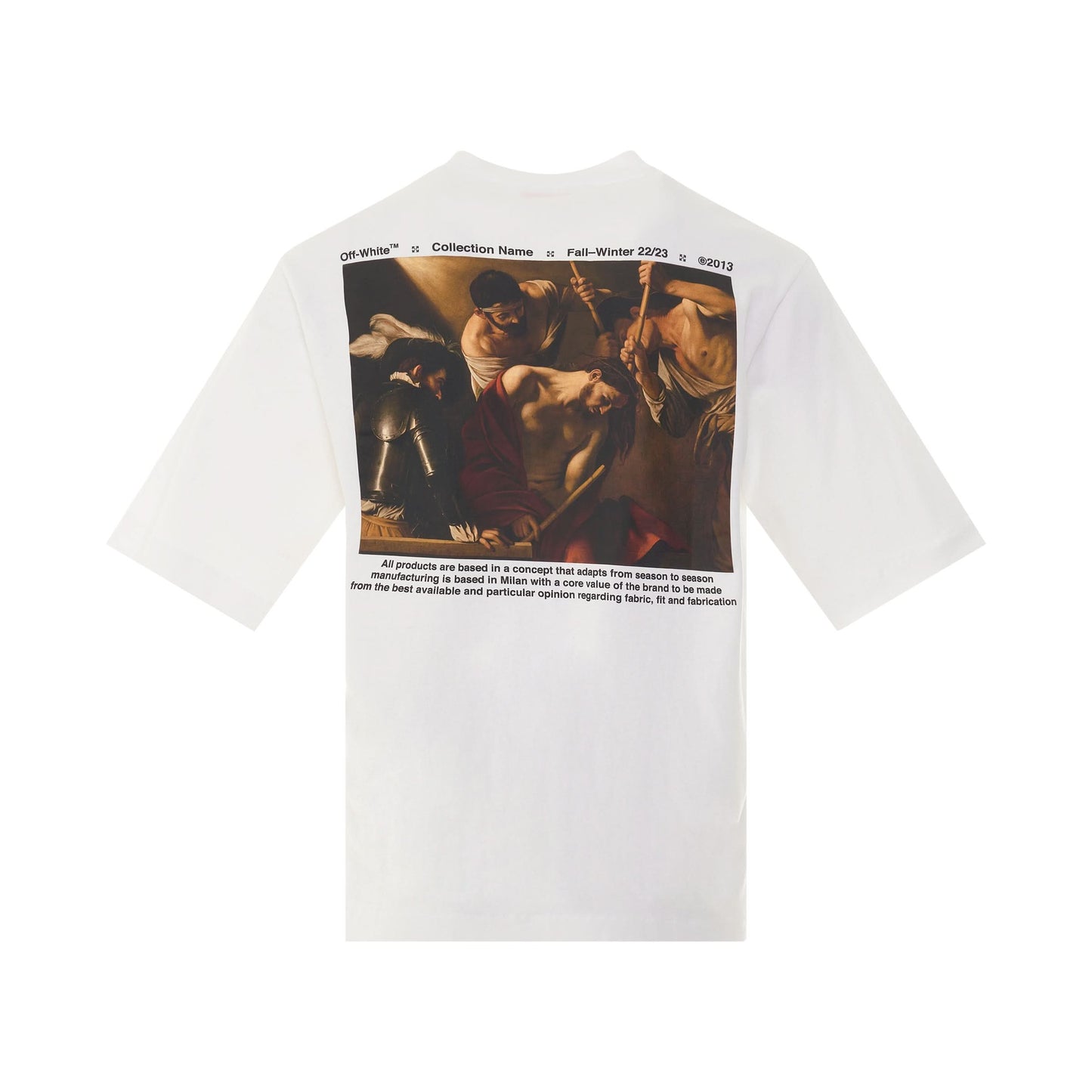 Caravaggio Crowning Skate T-Shirt in White/Black