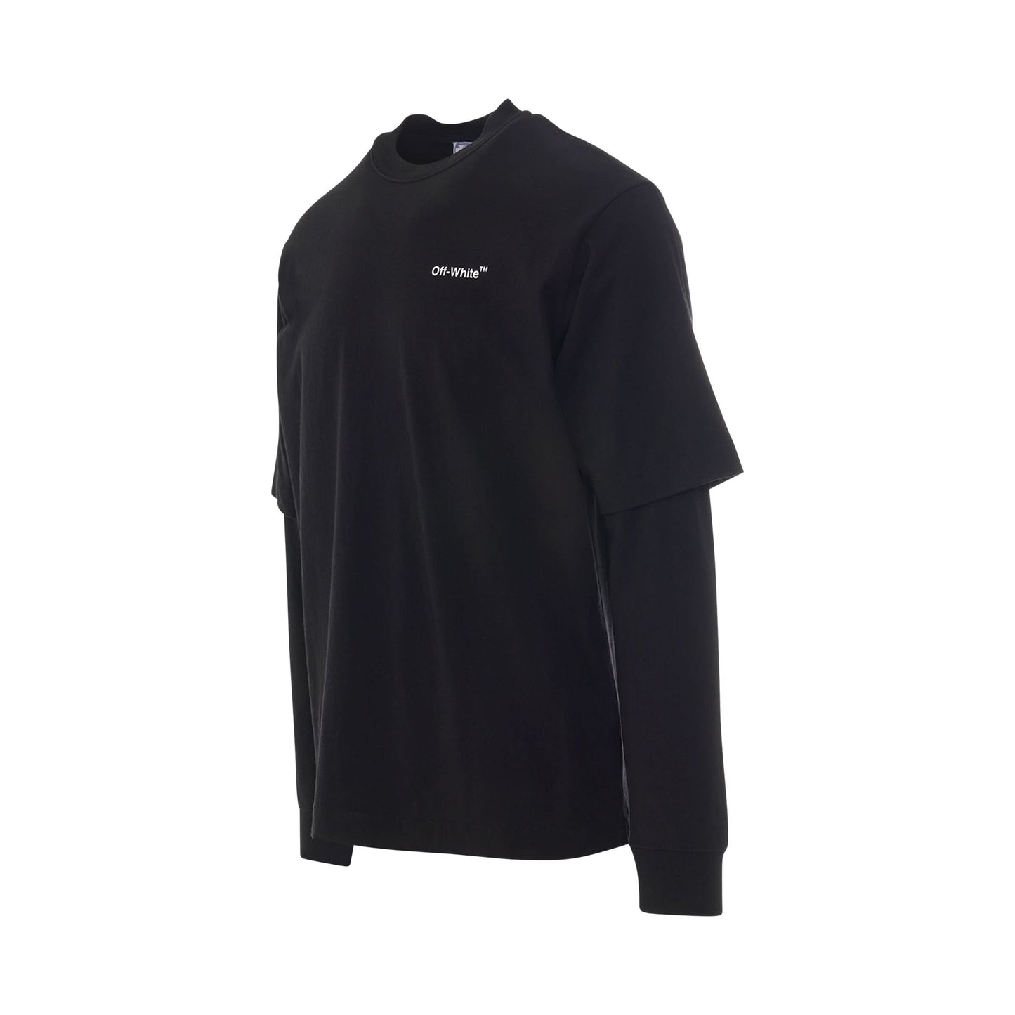 Caravaggio Crowning Double Sleeve T-Shirt in Black