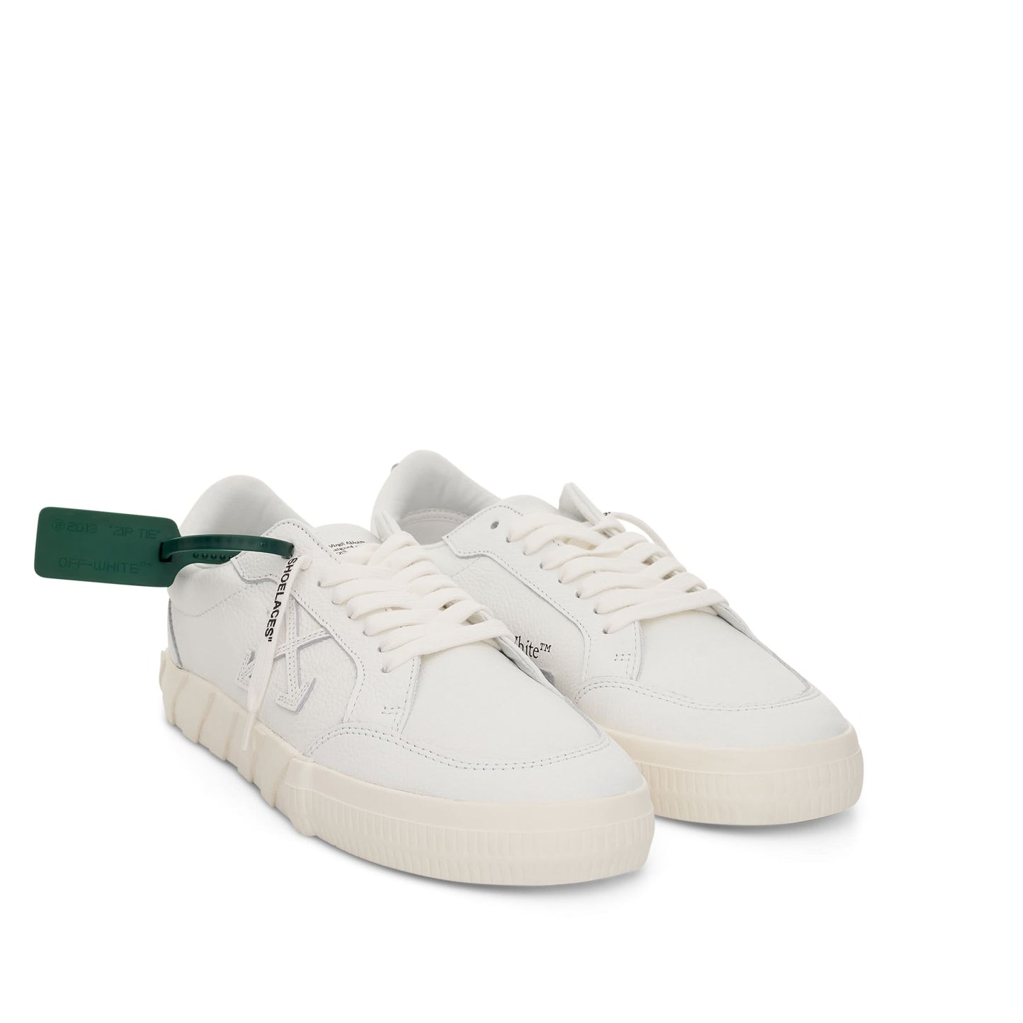 Low Vulcanized Calf Sneakers in White