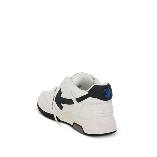 Out Of Office Calf Leather Sneaker in White/Black