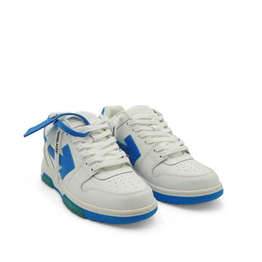 Out Of Office Calf Leather Sneaker in White/Blue