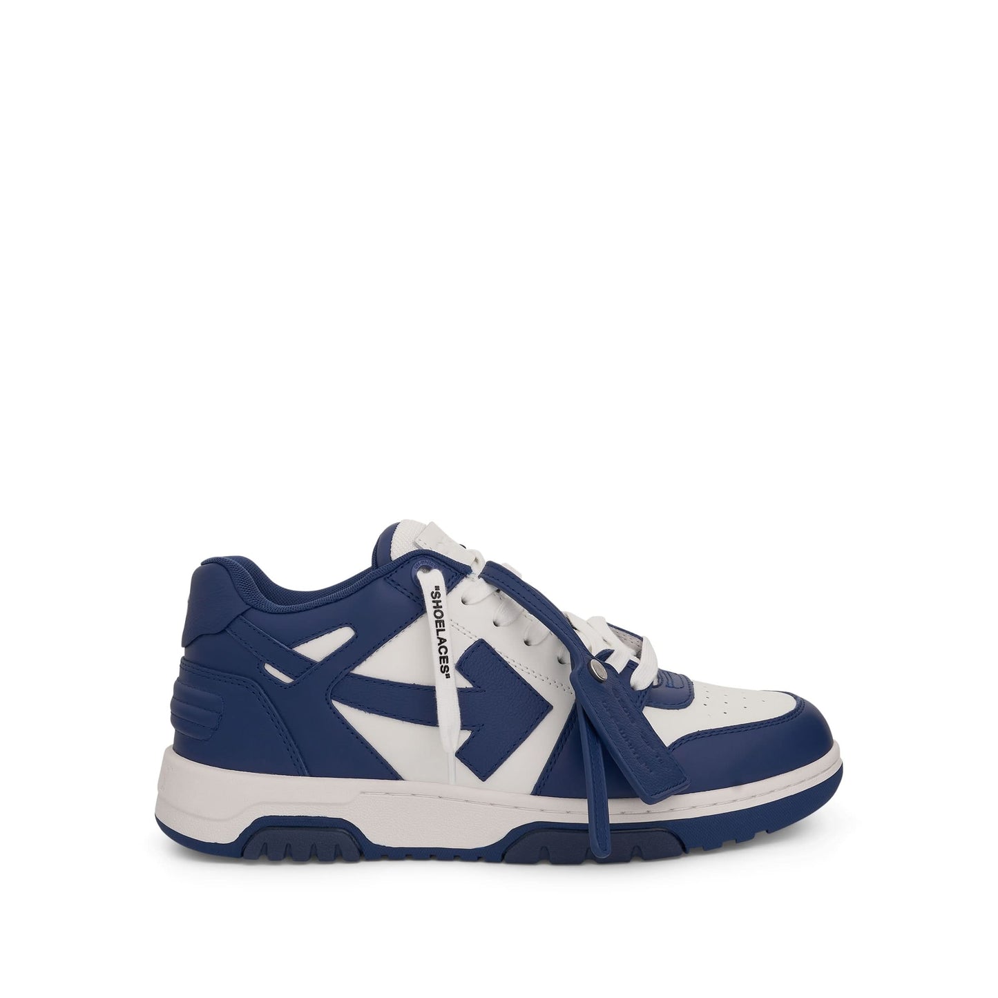 Out Of Office Leather Sneaker in White/Royal Blue