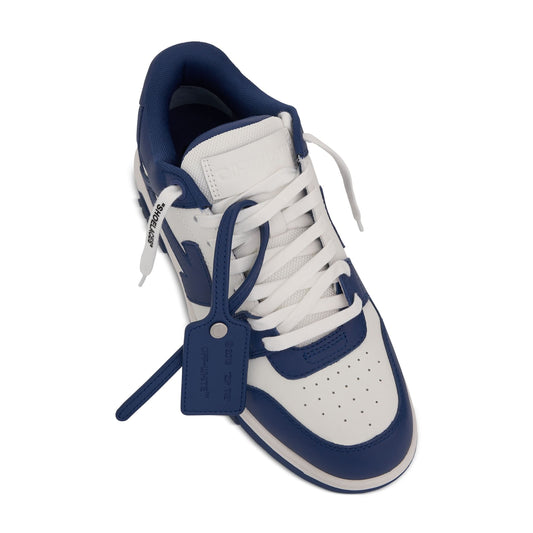 Out Of Office Leather Sneaker in White/Royal Blue