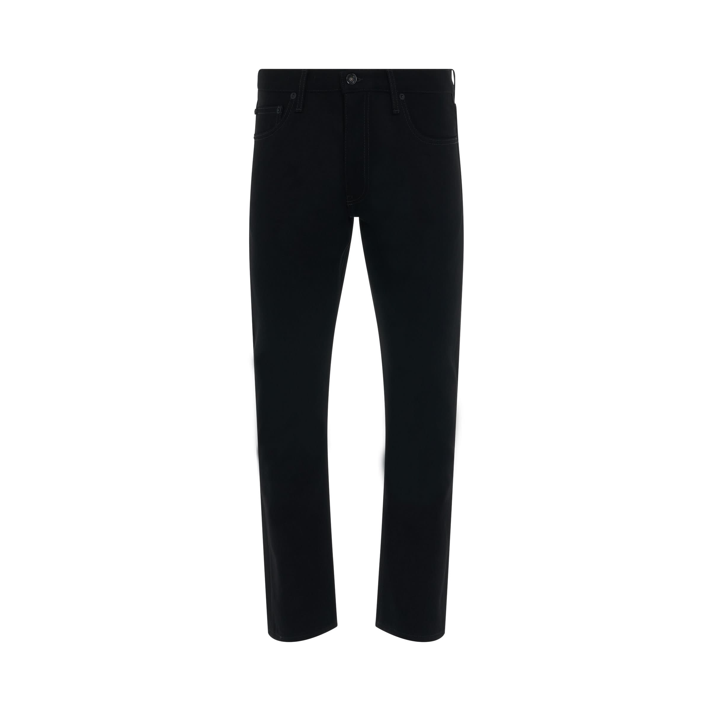 Diagonal Tab N-Arrow Slim Jeans in Black/White