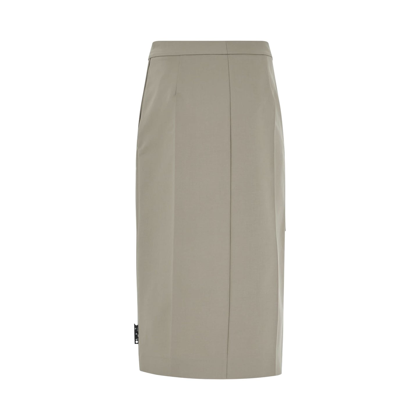 Cotton Twill Cargo Skirt in Light Grey