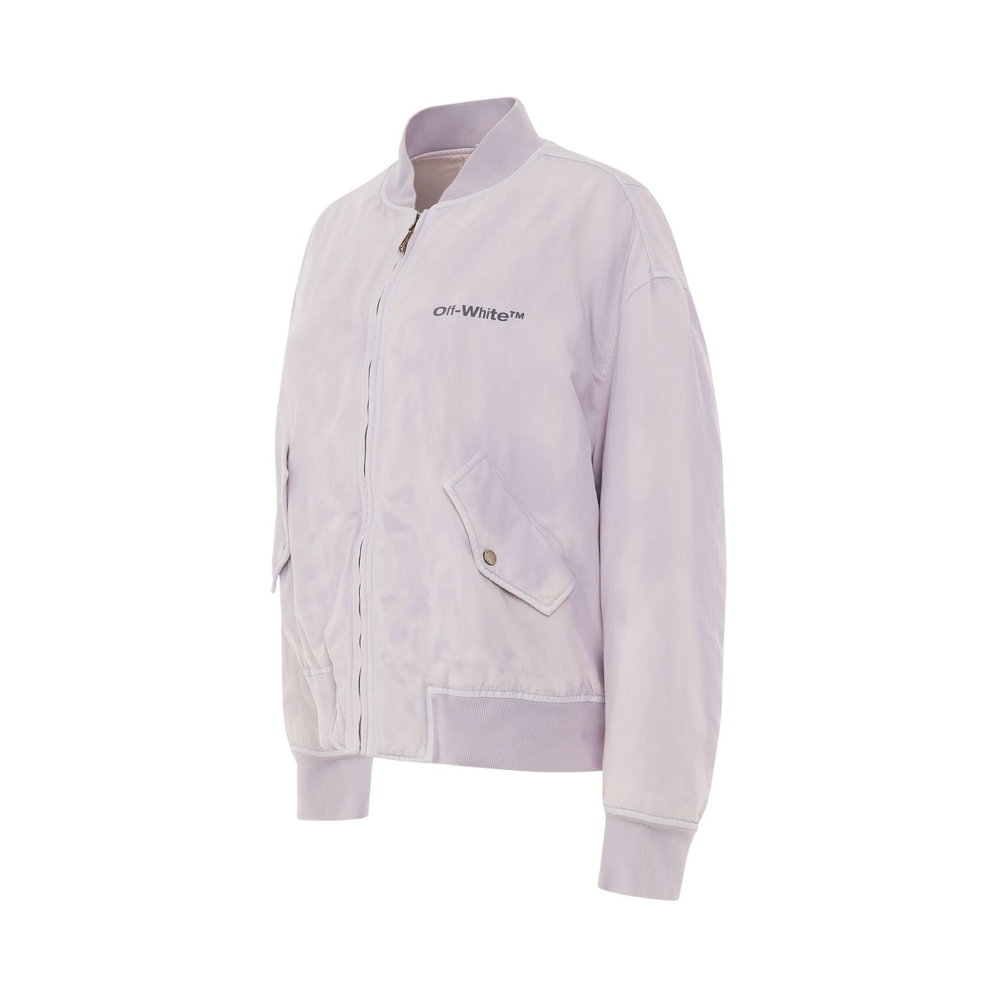 Laundry Nylon Oversize Bomber Jacket in Lilac