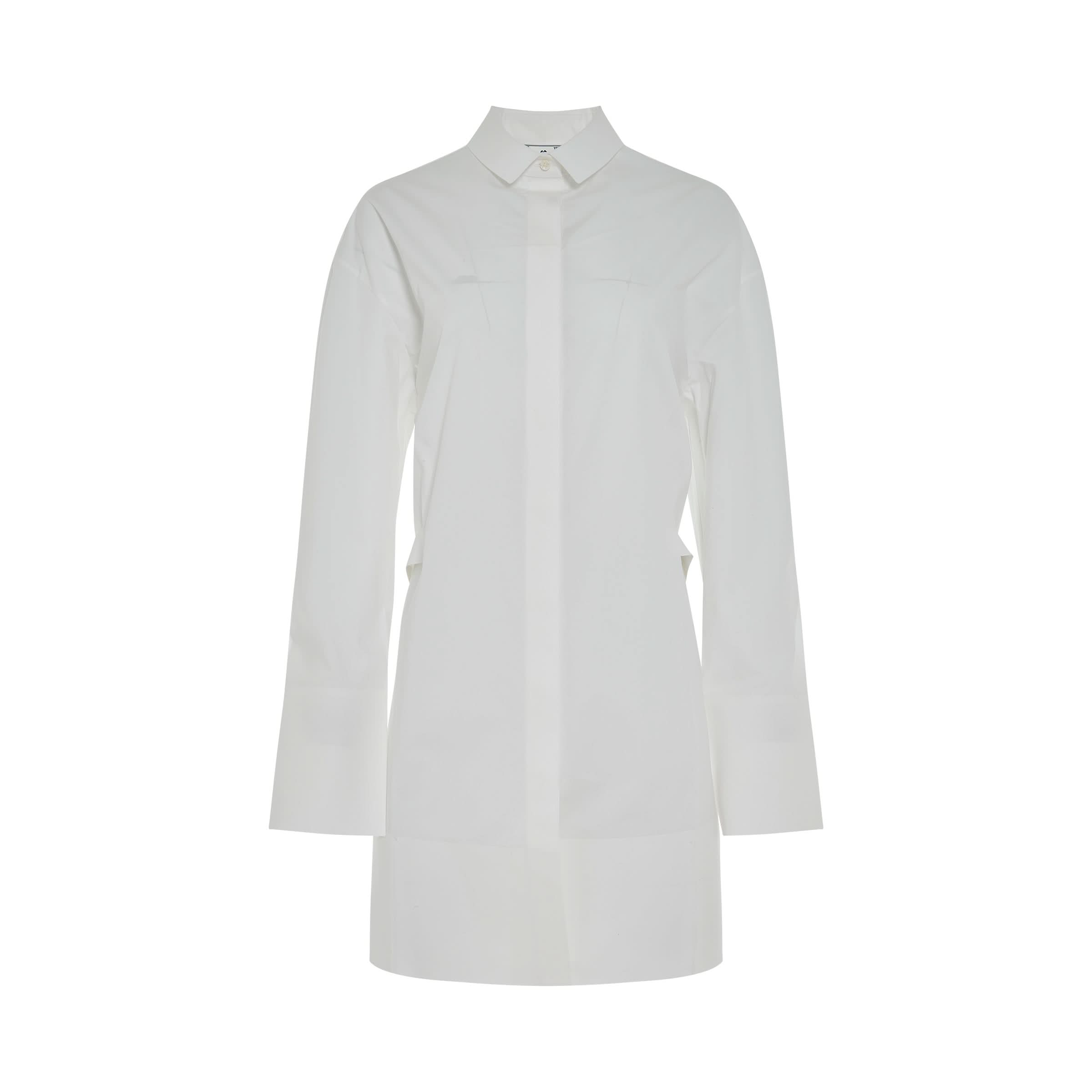 Popel Drop Shoulder Shirt in White