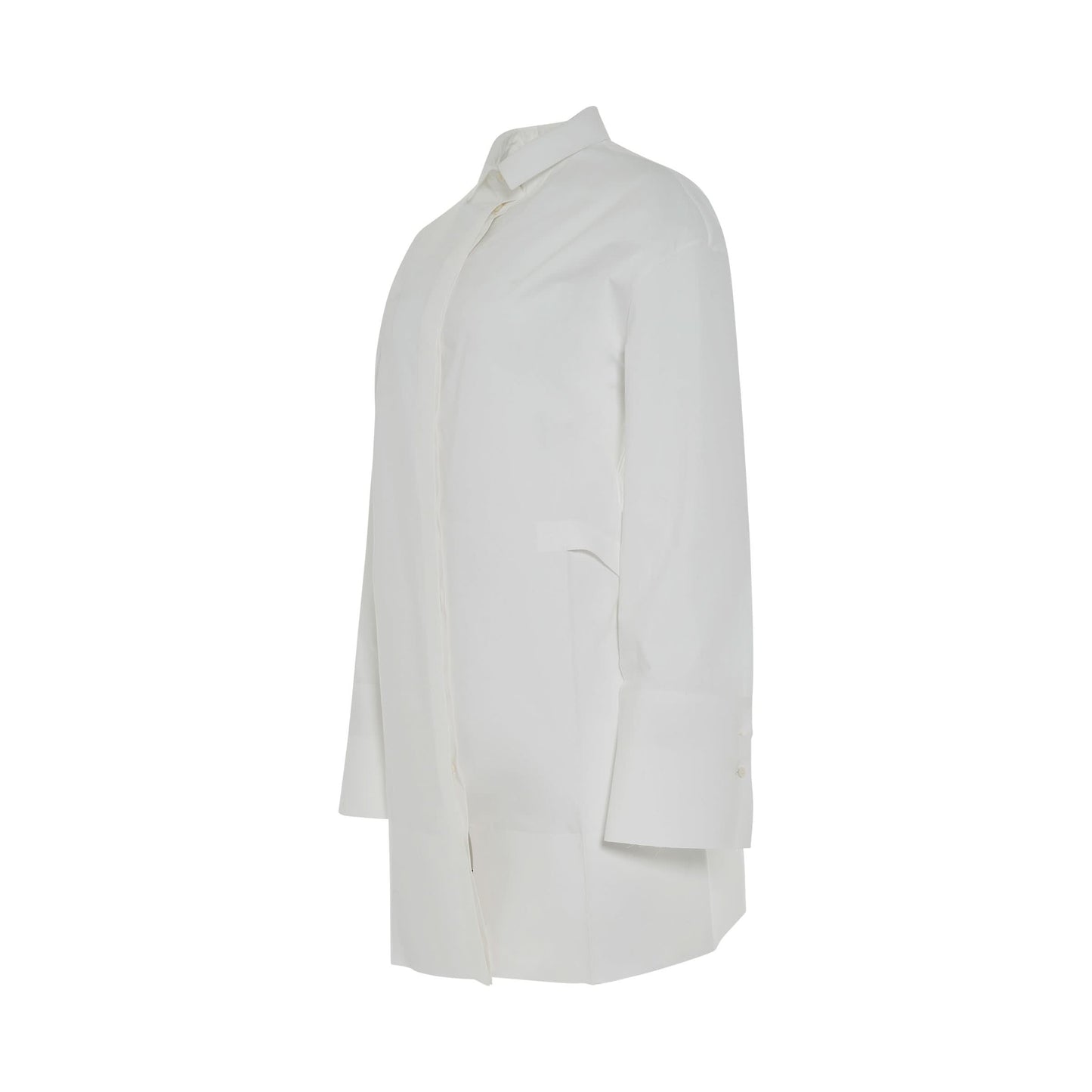 Popel Drop Shoulder Shirt in White