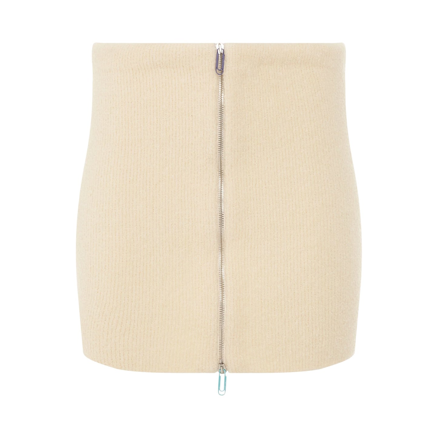 Micro Boucle Mini Skirt in White