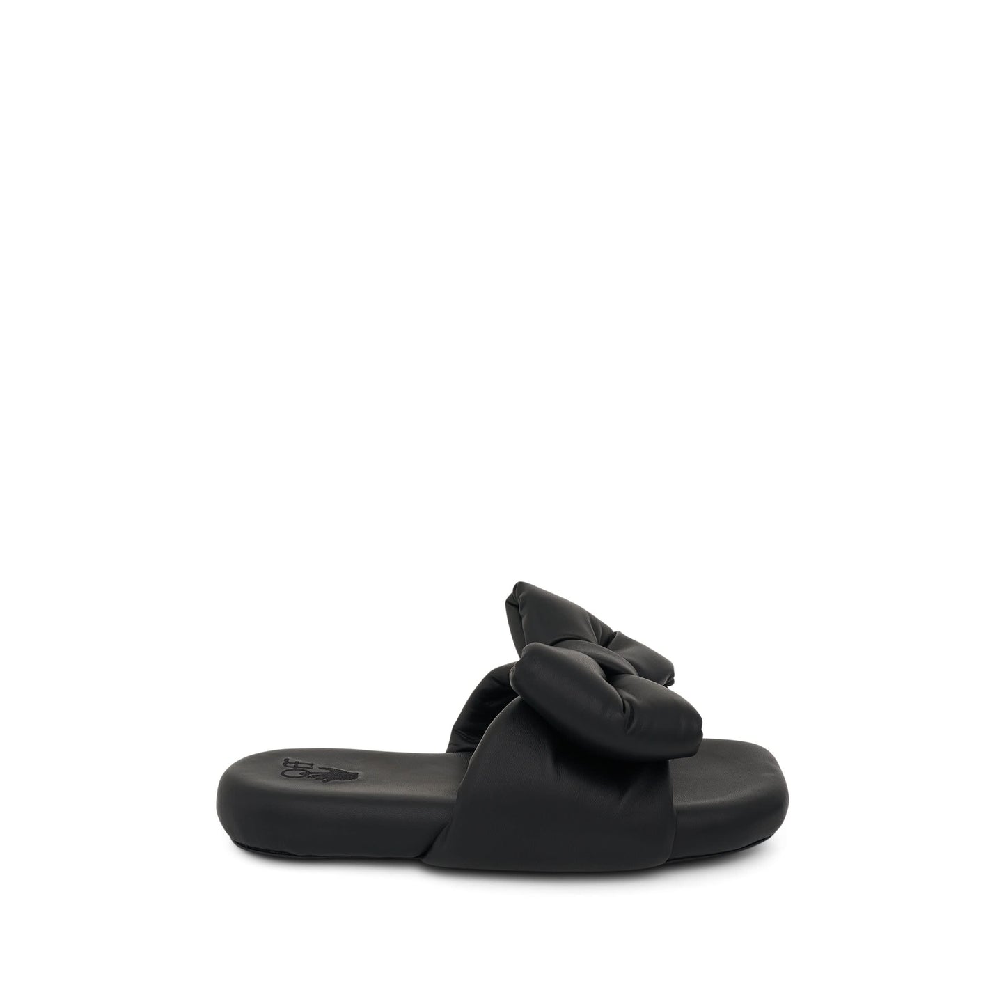 Nappa Leather Extra Padded Slipper in Black