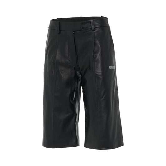 Leather Formal Shorts in Black