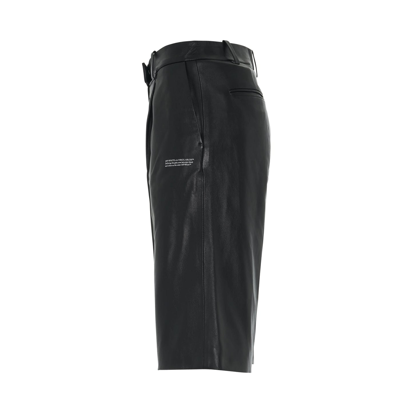 Leather Formal Shorts in Black