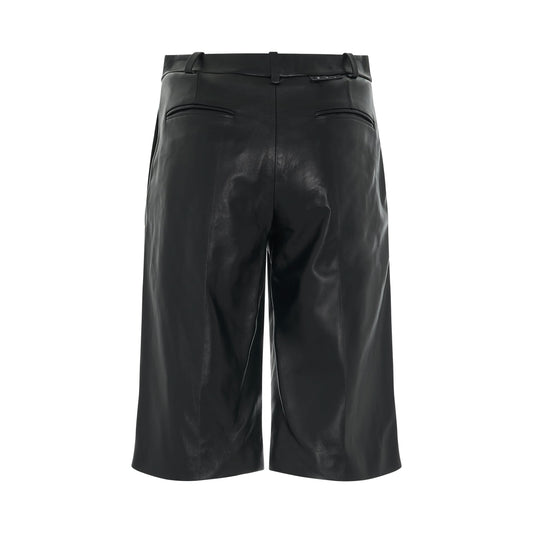 Leather Formal Shorts in Black