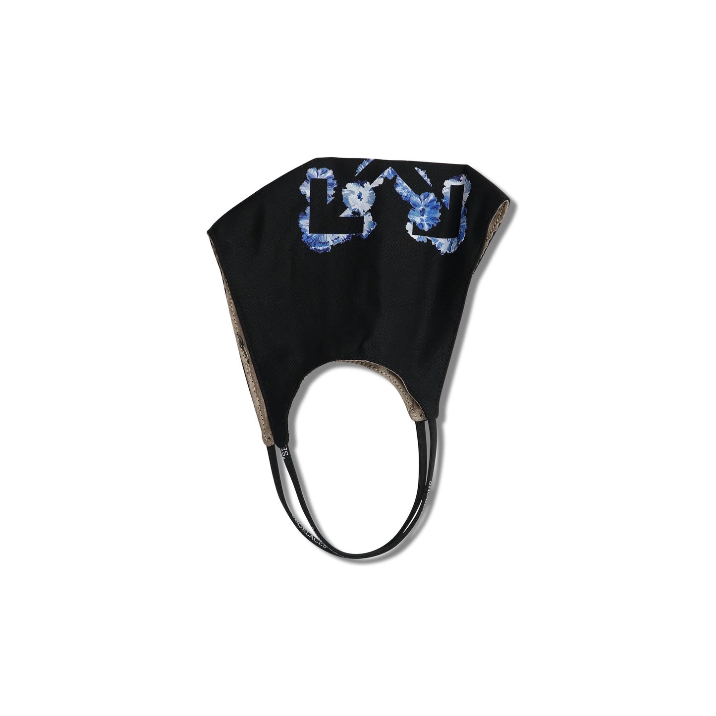 Puffy Flower Arrow Simple Mask in Black