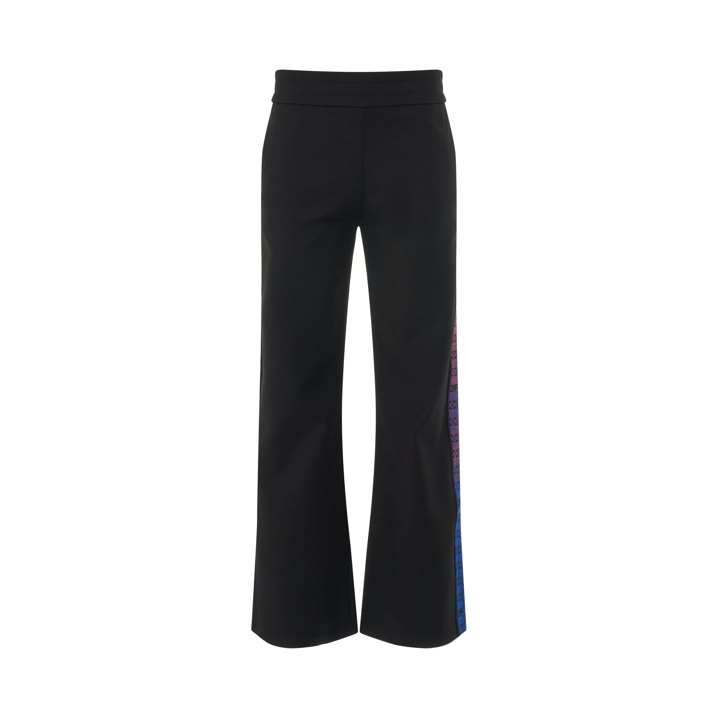 Monogram Logo Band Track Pant in Black/Red