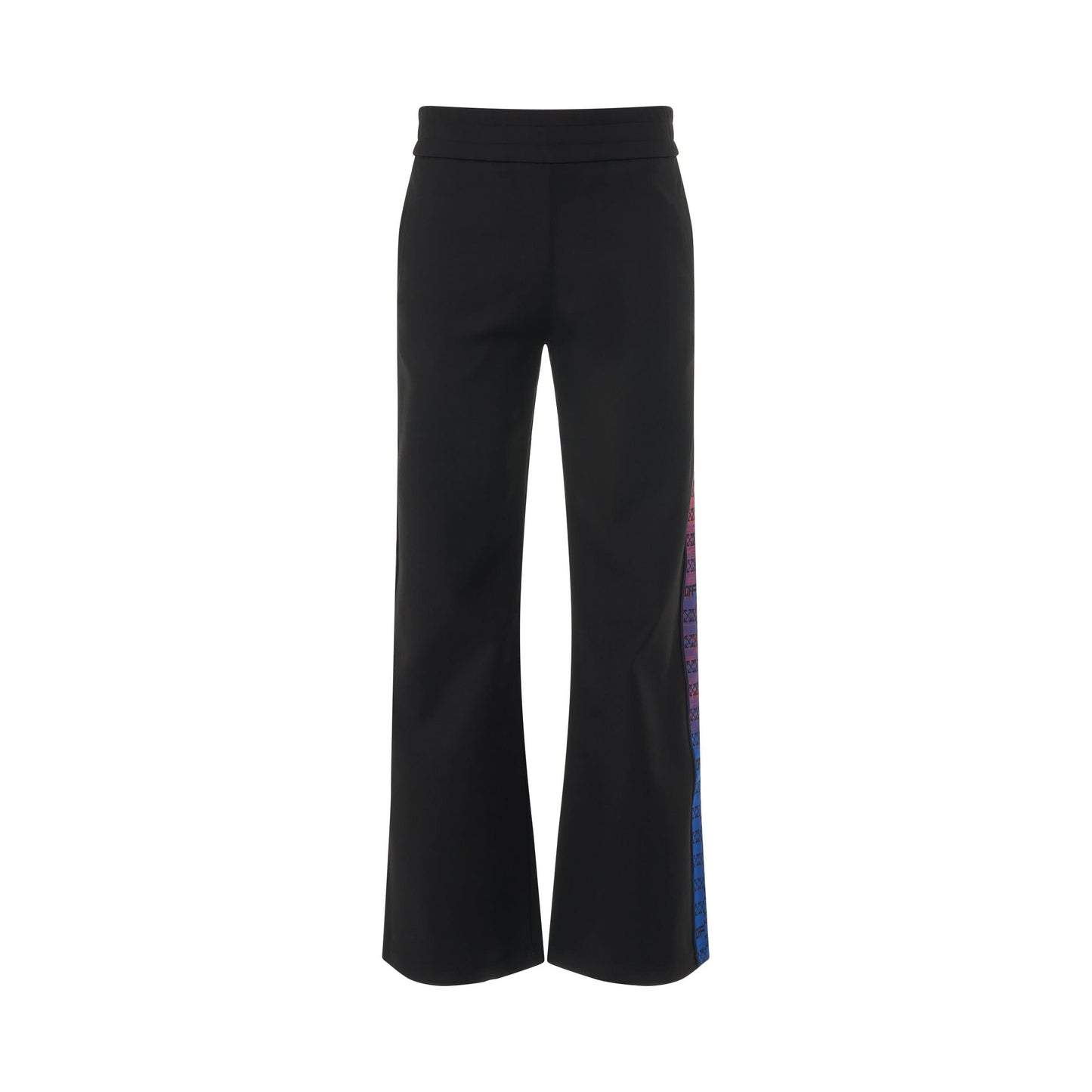 Monogram Logo Band Track Pant in Black/Red