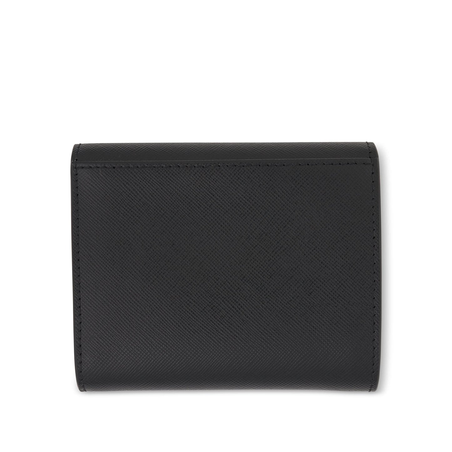 Logo Squared Flap Wallet in Black