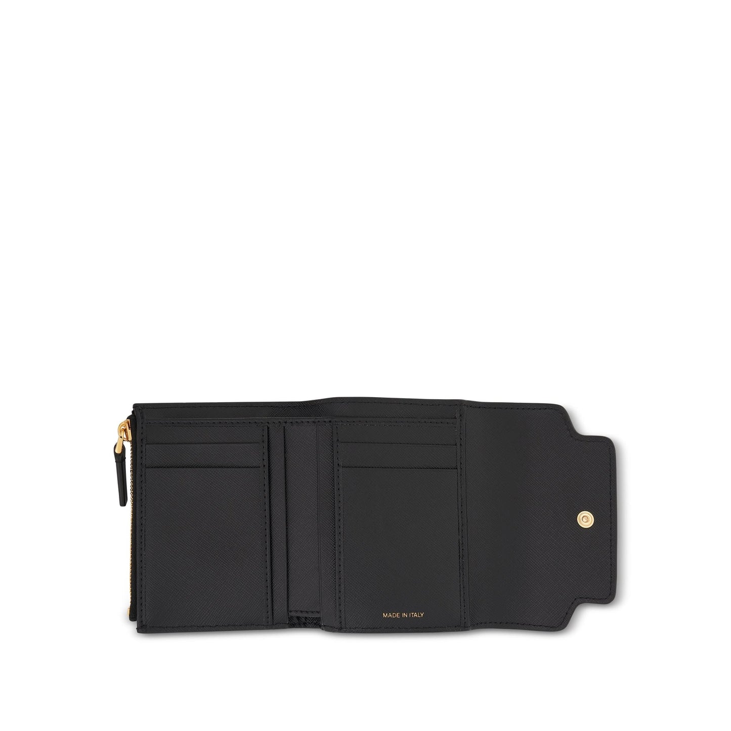 Logo Squared Flap Wallet in Black