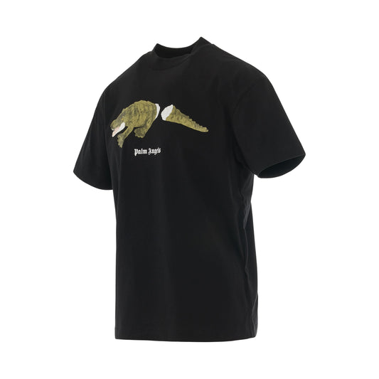 Croco Classic T-Shirt in Black/Green