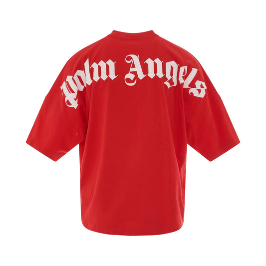 Classic Print Logo Over T-Shirt in Red/White