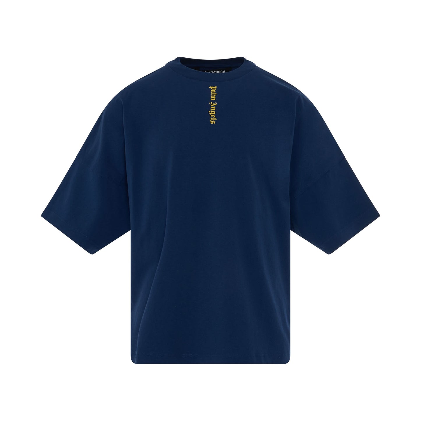 NS Logo Over T-Shirt in Navy Blue/Yellow