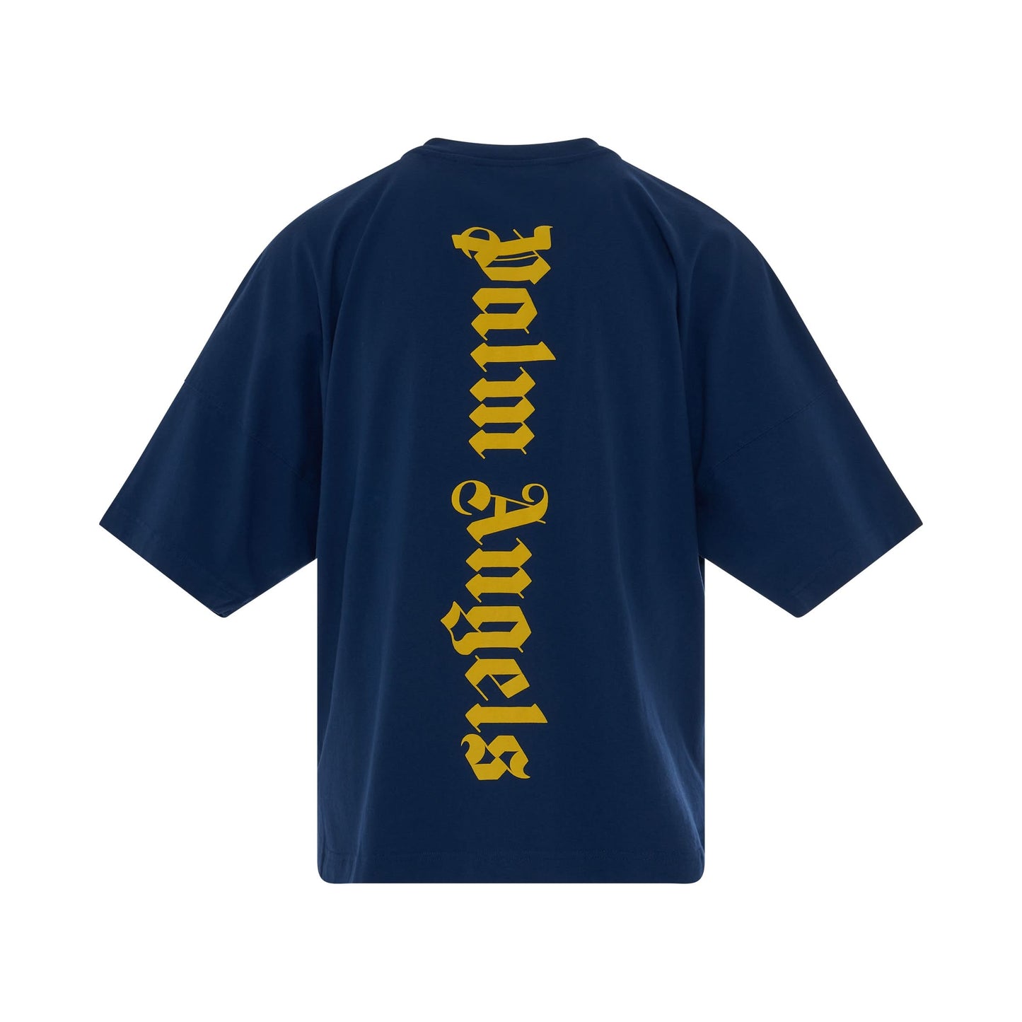 NS Logo Over T-Shirt in Navy Blue/Yellow