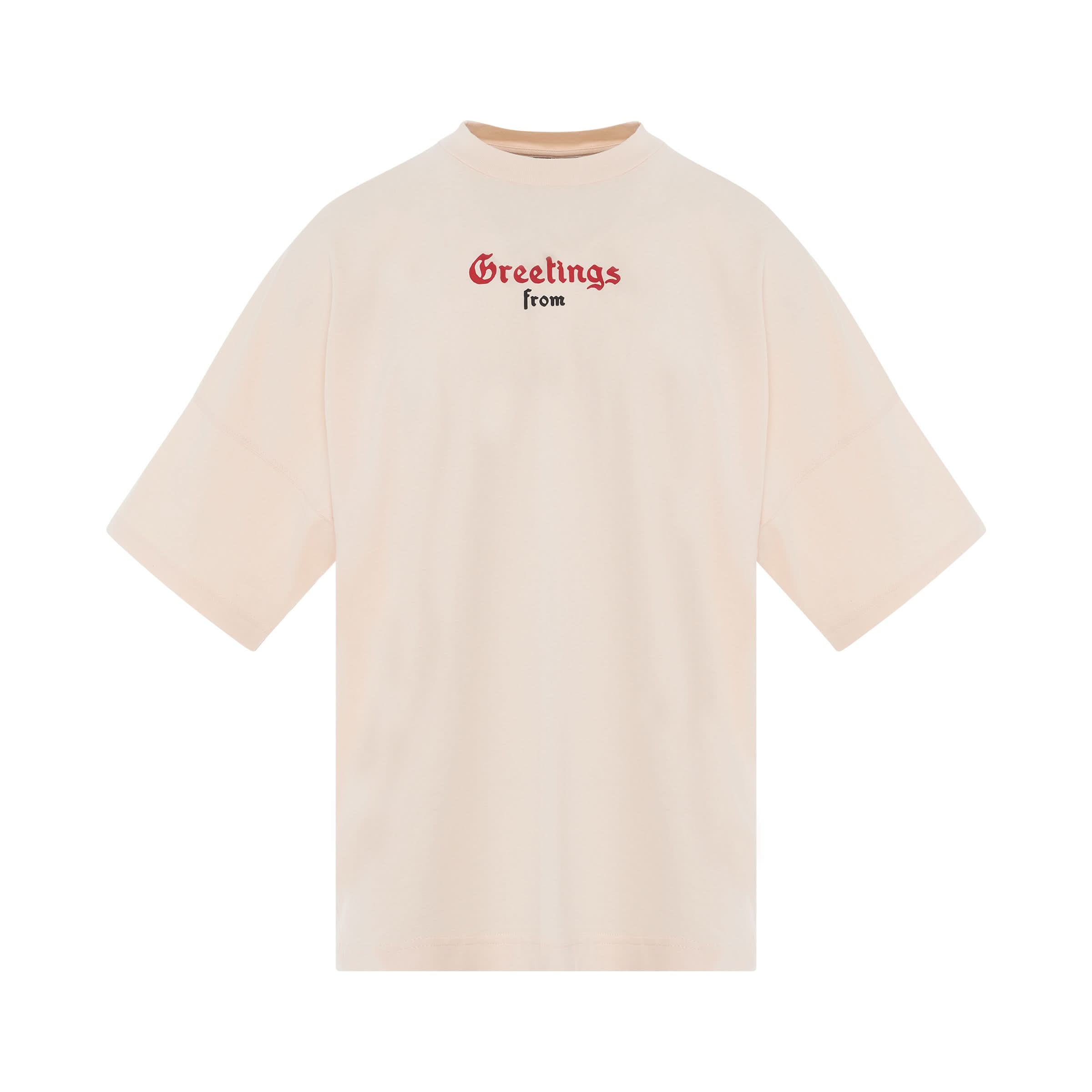 California Logo Over T-Shirt in Off White