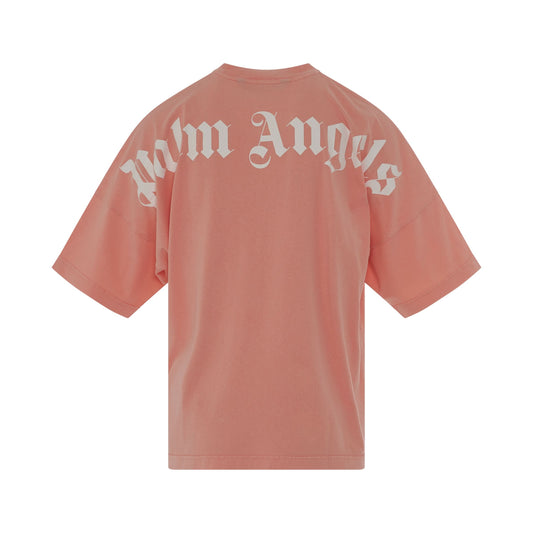 GD Classic Logo Over T-Shirt in Salmon/Fluoro