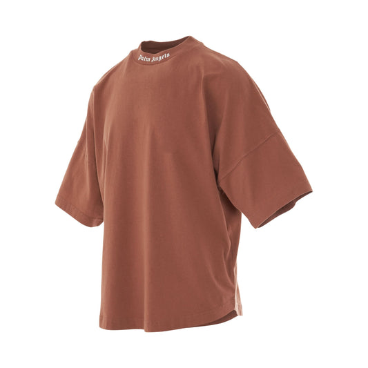 Classic Over T-Shirt in Tan/White