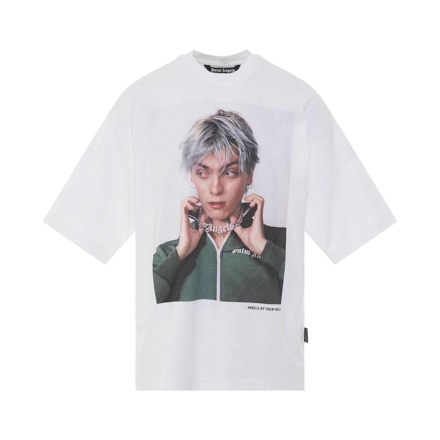 Sims x Palm Loose T-Shirt in White/Green