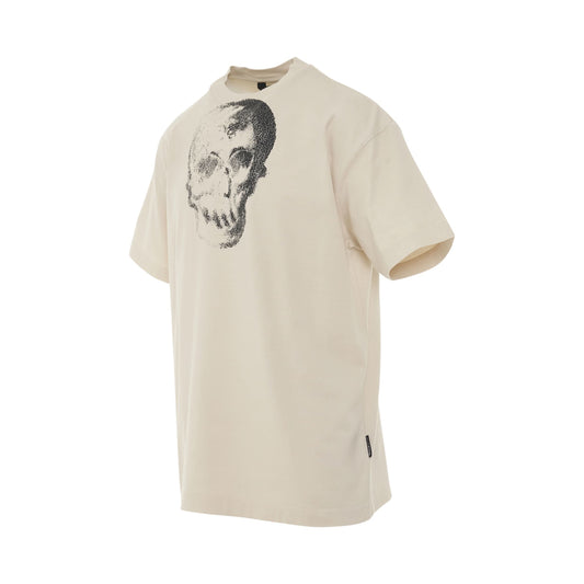 GD Skull Classic T-Shirt in Off White/Black