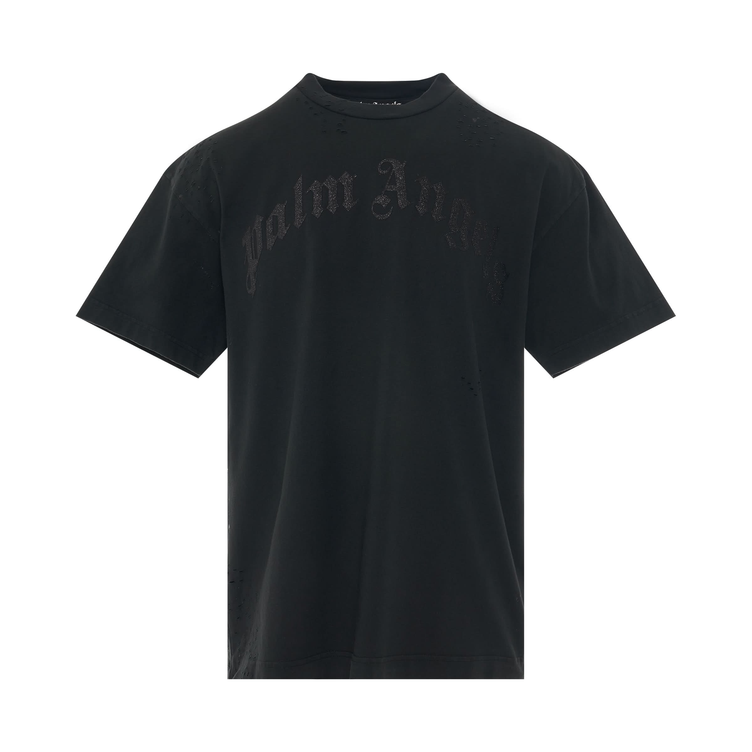 Glittered Logo Classic T-Shirt in Black