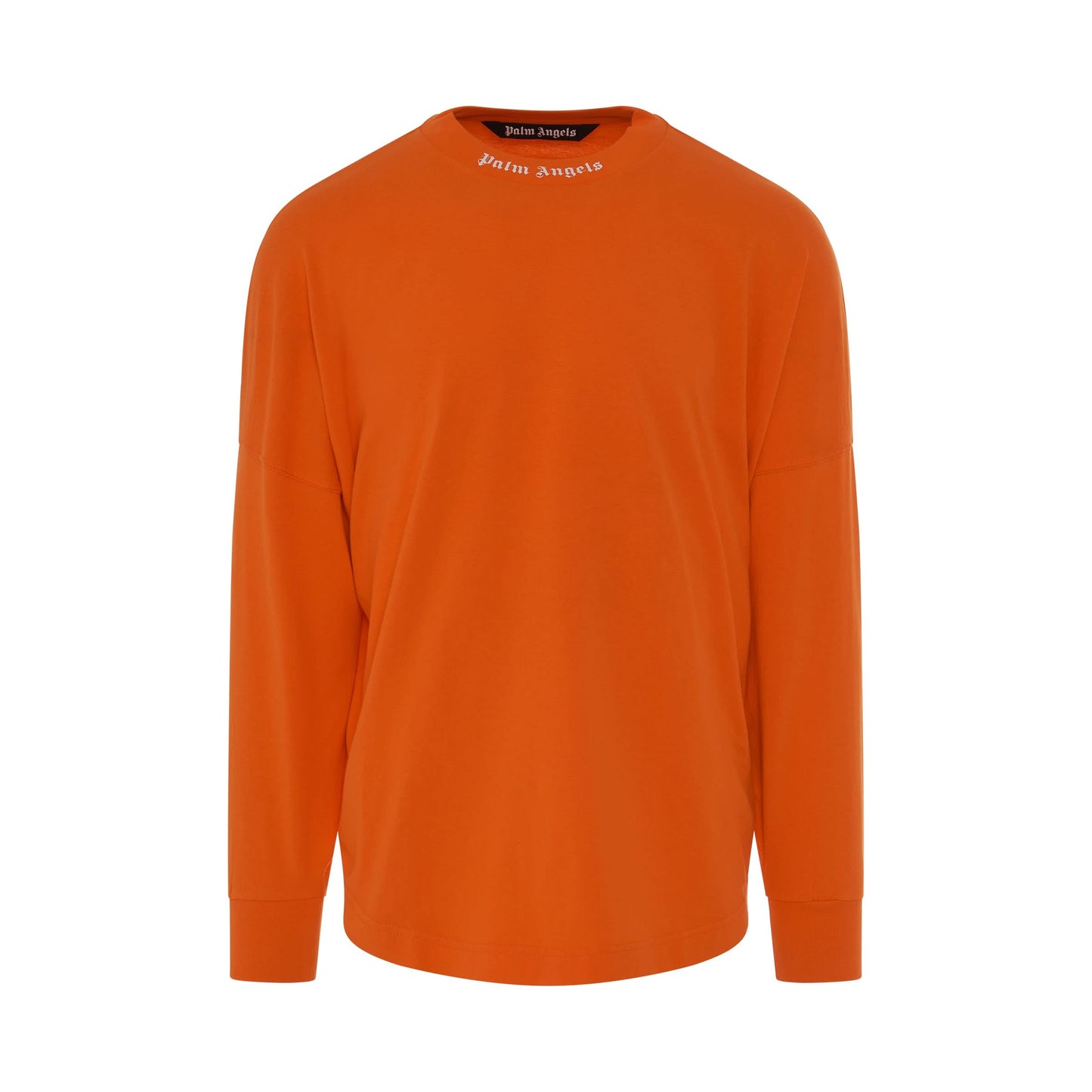 Classic Logo Over T-Shirt Long Sleeves in Orange/White