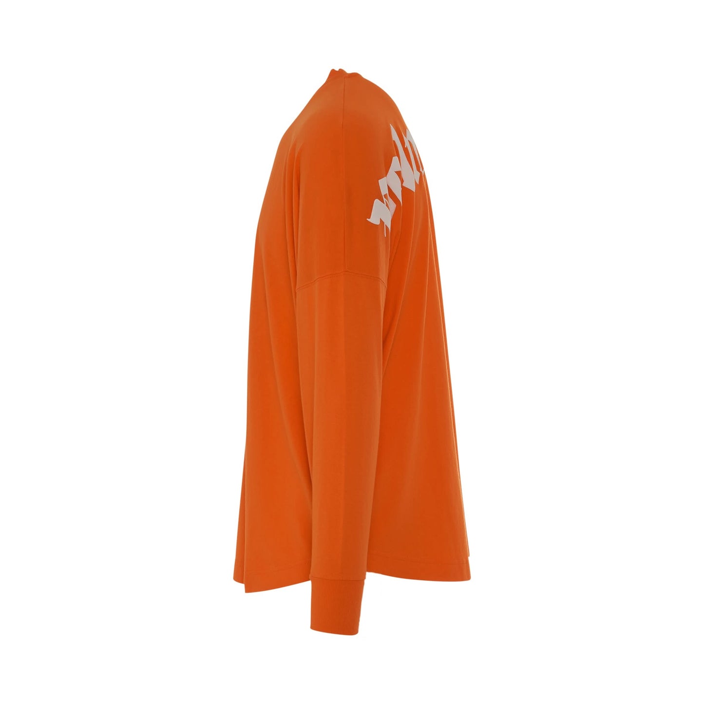 Classic Logo Over T-Shirt Long Sleeves in Orange/White